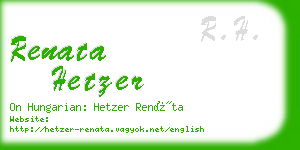 renata hetzer business card